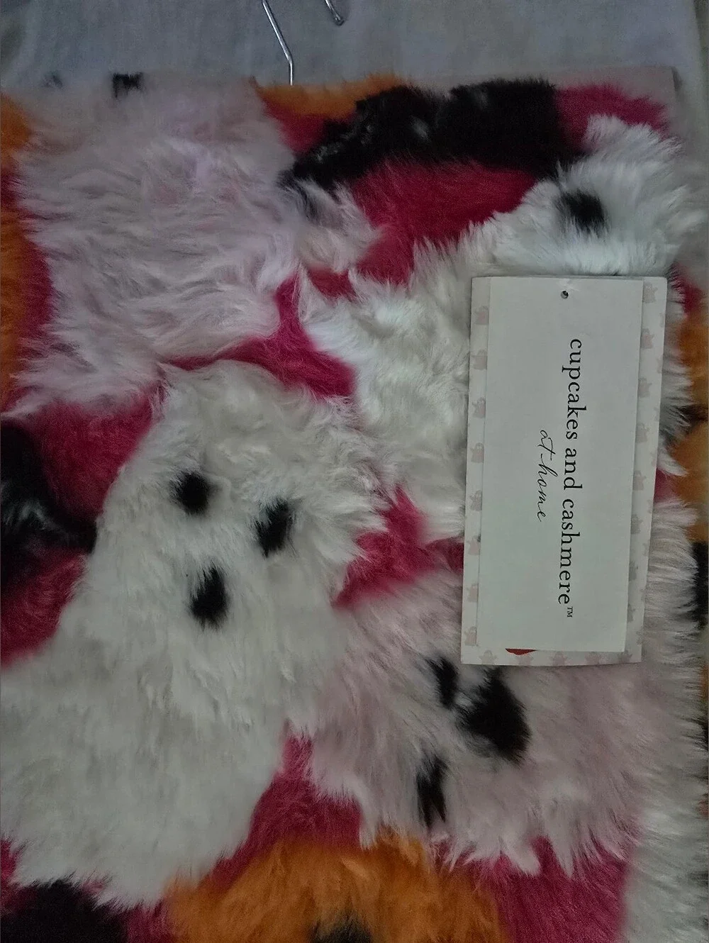 cupcakes and cashmere Ghost Faux Fur halloween blanket Throw